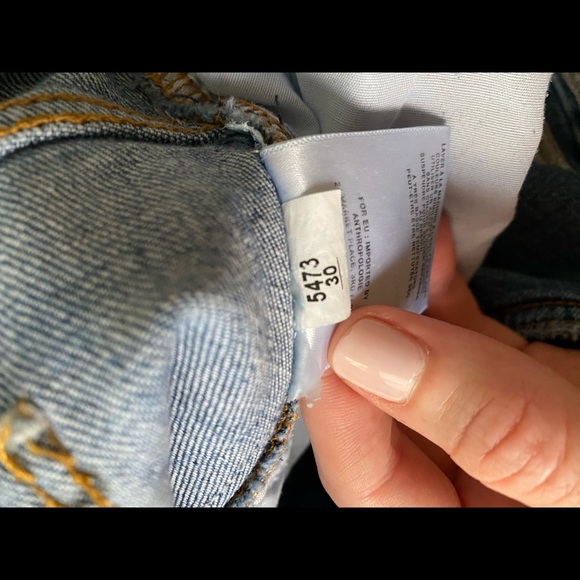 COPY - Silver tuxedo stripe cropped skinny jeans - Pilcro - Picture 4 of 4